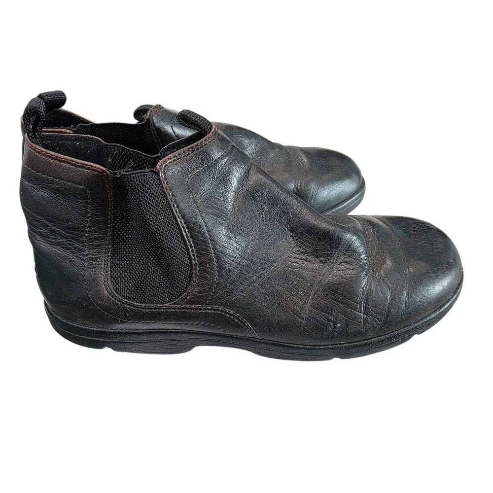 Rockport Men's Black Leather Slip On Ankle Boot Size 8.5